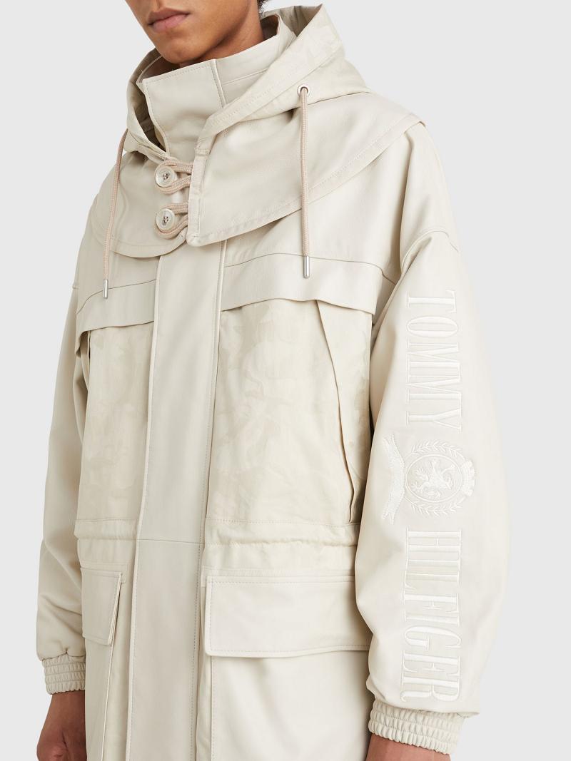 Férfi Tommy Hilfiger Mixed media sailing parka Kabát Bézs | HU 1192JPQ